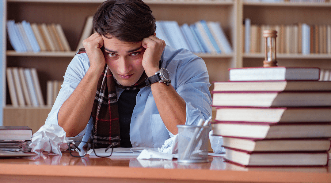An author with writer's block